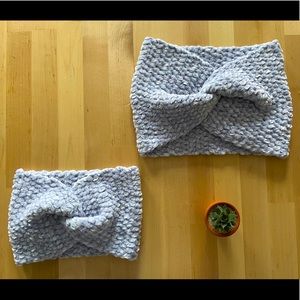 Mommy and me mermaid ear warmer headband lavender